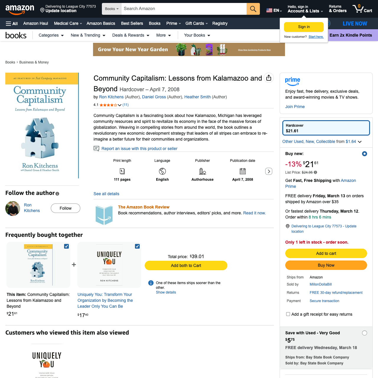 Community Capitalism: Lessons from Kalamazoo and Beyond