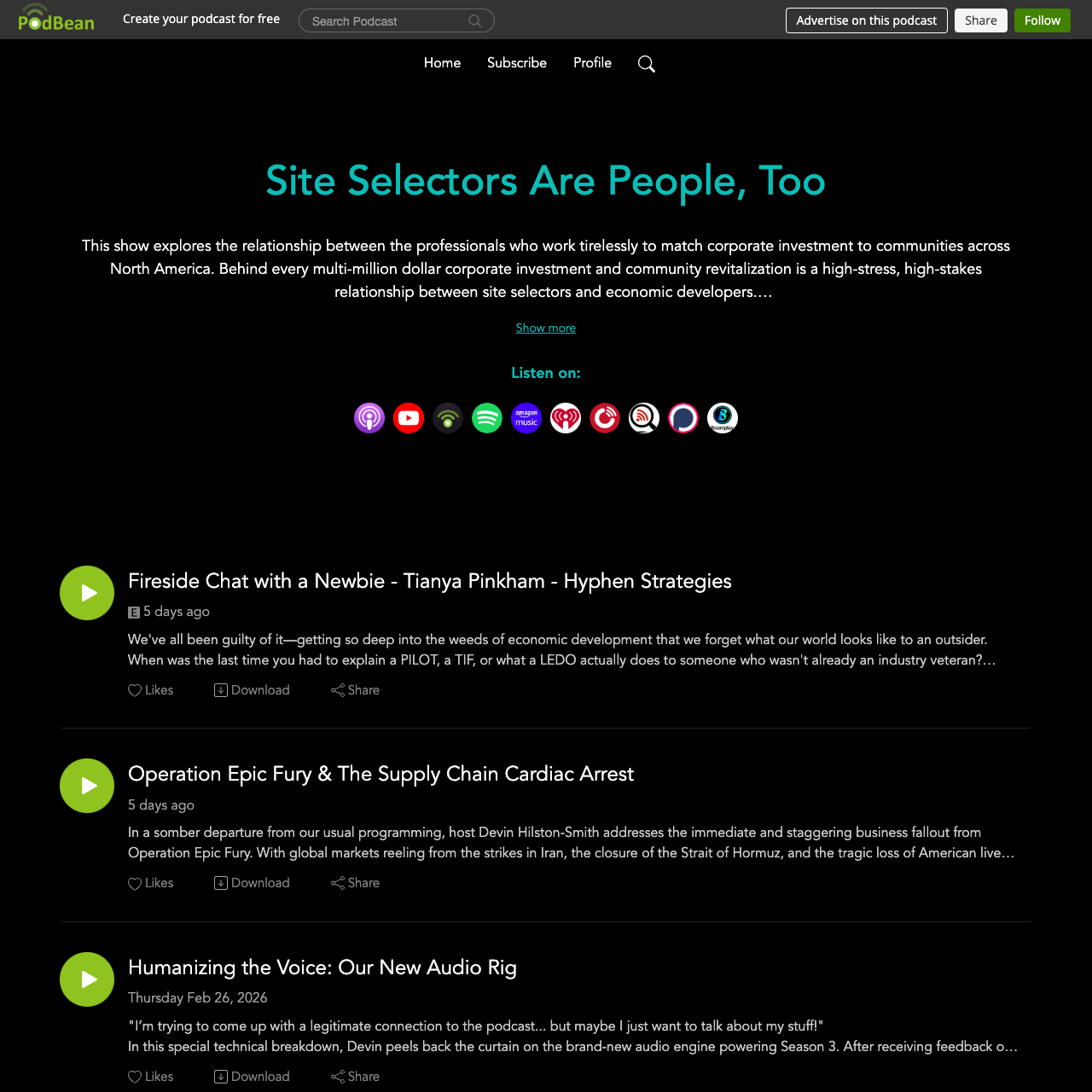 Site Selectors Are People, Too